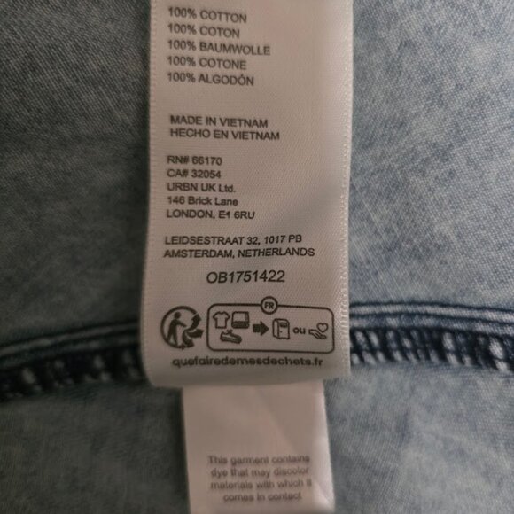 NWOT Free People Smock It To Me Denim Top XL - Picture 13 of 13